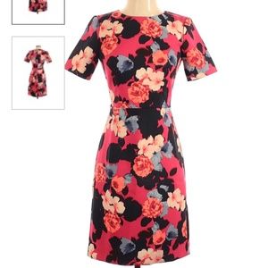 J. Crew Factory Floral Knit Sheath Dress